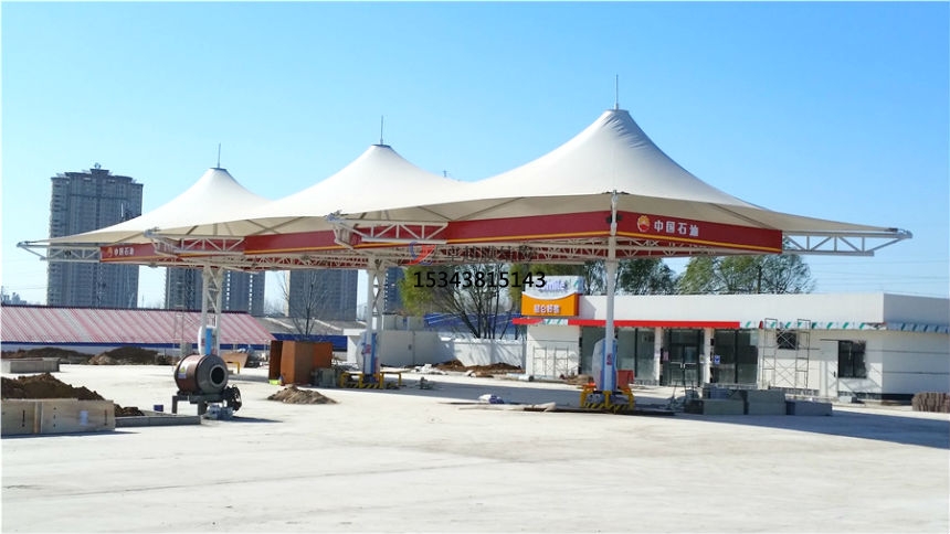 通遼加油站罩棚施工/加氣站雨棚設計安裝/充電站生產(chǎn)廠家